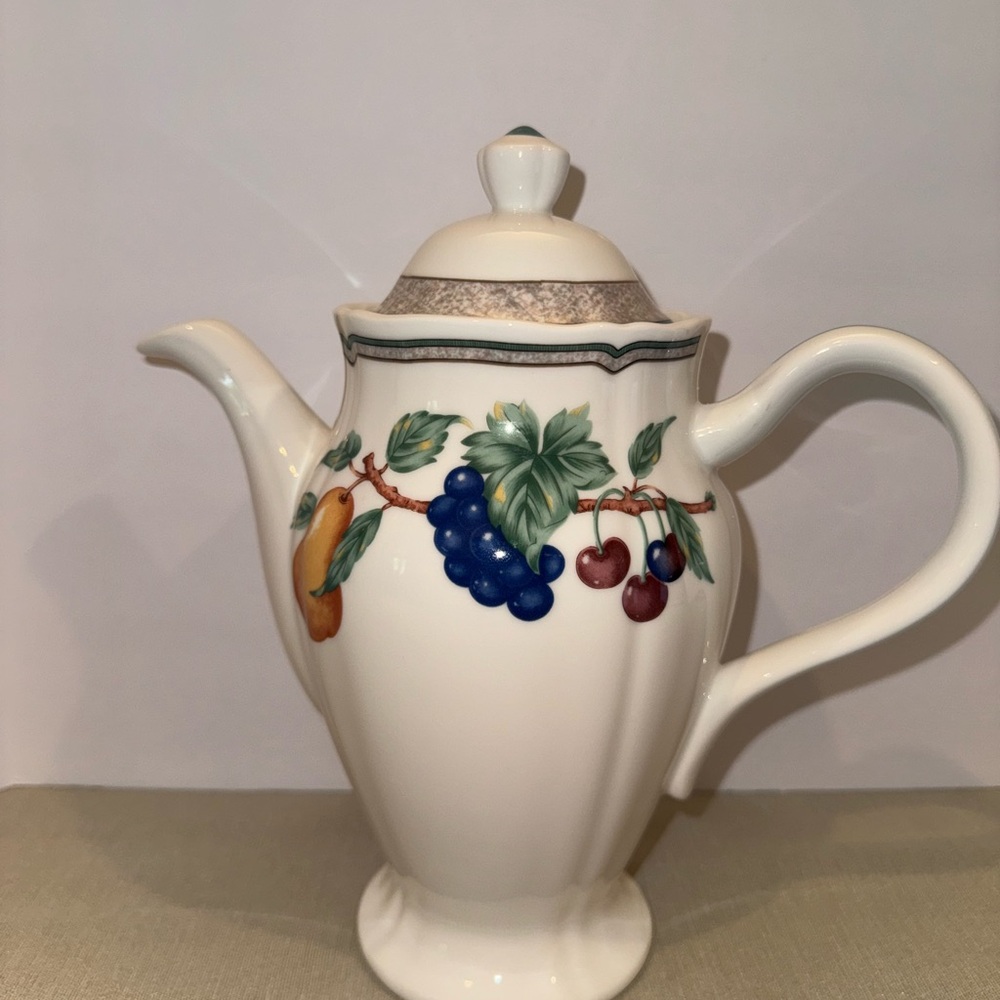 Vintage Noritake Homecraft Orchard Estate Coffee or Tea Pot with Lid 9236 RARE - Picture 13 of 16